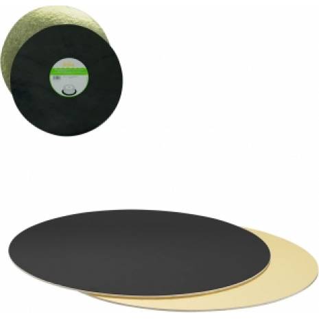 Tortenmatte 1pc doppelseitig schwarz gold 40cm