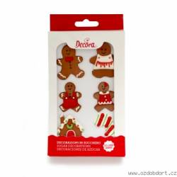 6 Stück Zuckerdekorationen Lebkuchenmann