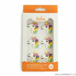 6 Stück Einhorn Zuckerdekoration