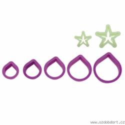 7-teiliges Set von Rosenstempeln