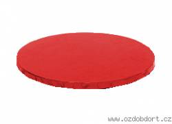 Runde Kuchenmatte rot 35x1,2 cm