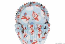 Schneemann Muffin-Körbchen 50 Stk.