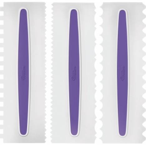 3 Stück Icing Comb Teigspachtel 22,8 x 7,6 cm