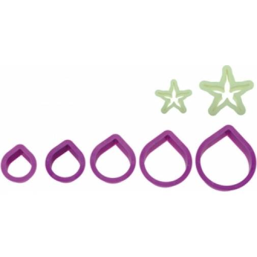 7-teiliges Set von Rosenstempeln