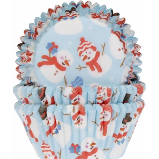 Schneemann Muffin-Körbchen 50 Stk.