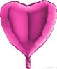 Luftballon in rosa Herzform 46 cm