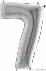 Aufblasbarer Ballon Nummer 7 holografisch 102 cm extra groß