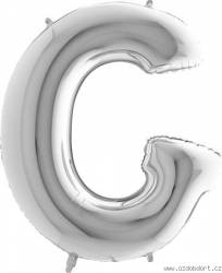 Aufblasbarer Ballon Buchstabe G silbern 102 cm