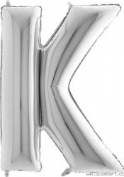 Aufblasbarer Ballon Buchstabe K silbern 102 cm