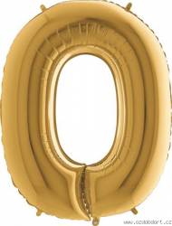 Luftballon in Form des Buchstabens O, goldfarben, 102 cm