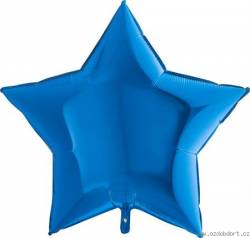 Aufblasbarer Ballon blauer Stern 91 cm