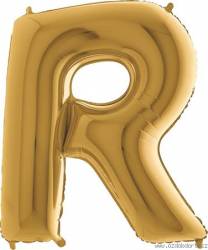 Luftballon Buchstabe R goldfarben 102 cm