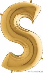 Luftballon Buchstabe S goldfarben 102 cm