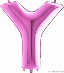Luftballon in Form des Buchstabens Y, rosa, 102 cm