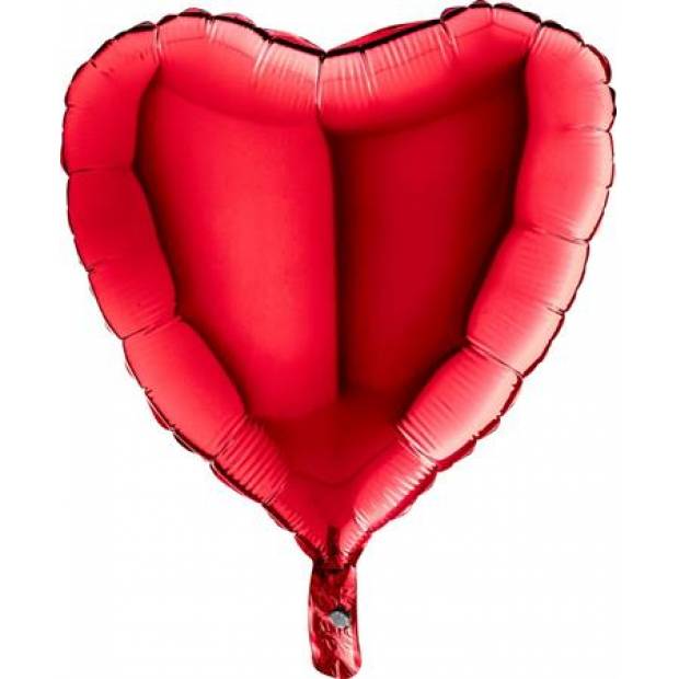 Luftballon in roter Herzform 46 cm
