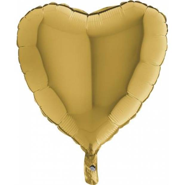 Luftballon in Goldherz-Form 46 cm