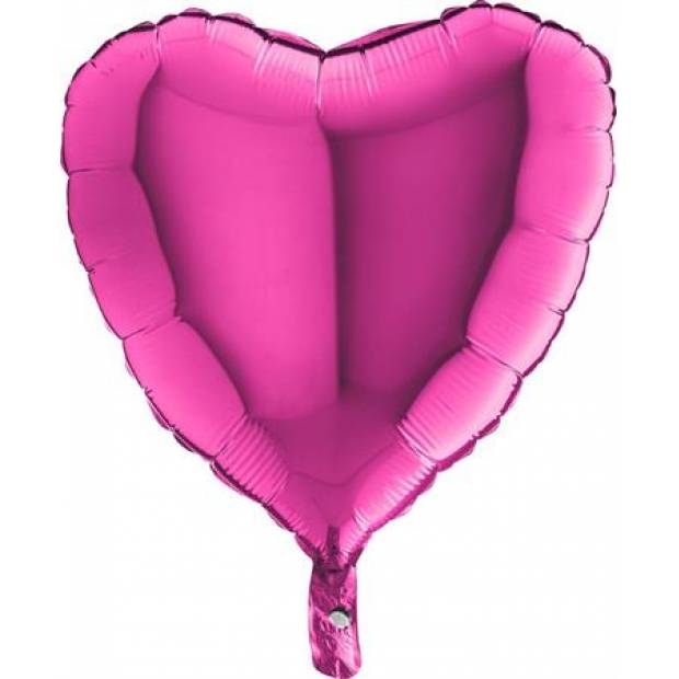 Luftballon in rosa Herzform 46 cm