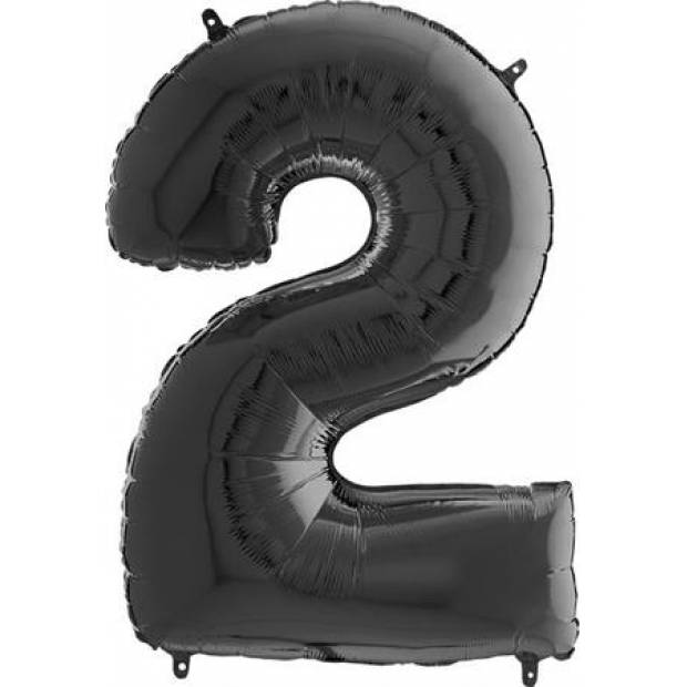 Luftballon Nr. 2 schwarz 66 cm