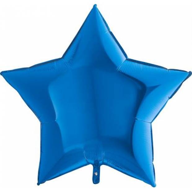 Aufblasbarer Ballon blauer Stern 91 cm
