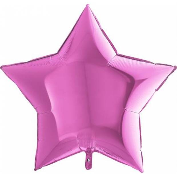 Aufblasbarer Ballon rosa Stern 91 cm