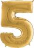 Luftballon Nr. 5 goldfarben 66 cm