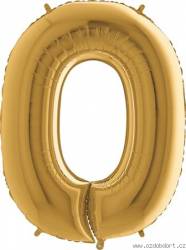 Aufblasbarer Ballon Nummer 0 Gold 102 cm Extra groß