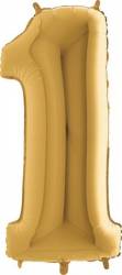 Aufblasbarer Ballon Nr. 1 Gold 102 cm Extra groß