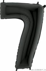 Aufblasbarer Ballon Nummer 7 schwarz 102 cm extra groß