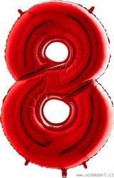 Aufblasbarer Ballon Nummer 8 rot 102 cm extra groß