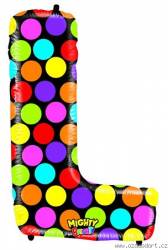 Luftballon Buchstabe L bunt 102 cm
