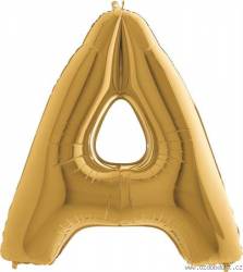 Luftballon Buchstabe A goldfarben 102 cm