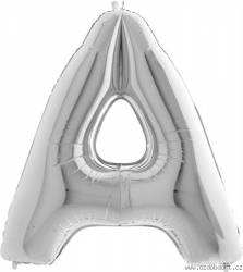 Aufblasbarer Ballon Buchstabe A silbern 102 cm