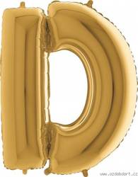 Luftballon Buchstabe D goldfarben 102 cm