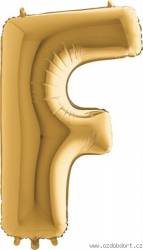 Luftballon Buchstabe F goldfarben 102 cm