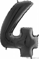 Luftballon Nr. 4 schwarz 66 cm