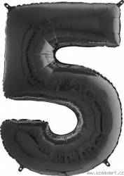 Luftballon Nr. 5 schwarz 66 cm