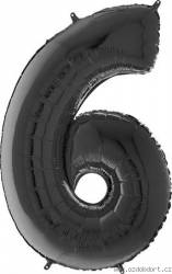 Luftballon Nr. 6 schwarz 66 cm