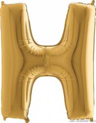 Luftballon Buchstabe H goldfarben 102 cm