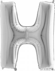 Aufblasbarer Ballon Buchstabe H silbern 102 cm