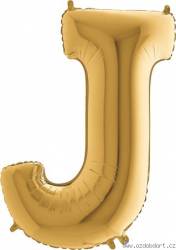 Luftballon Buchstabe J goldfarben 102 cm