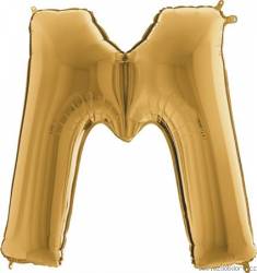 Luftballon Buchstabe M goldfarben 102 cm