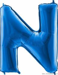 Aufblasbarer Ballon Buchstabe N blau 102 cm