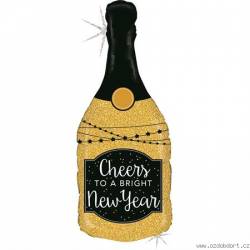 Aufblasbarer Ballon Flasche salud zum neuen Jahr 91 cm