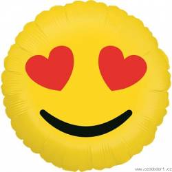 Aufblasbarer Ballon Emoji Liebe 46 cm