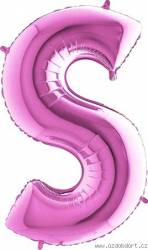 Luftballon Buchstabe S pink 102 cm