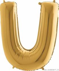 Luftballon Buchstabe U Goldfarben 102 cm