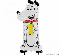 Luftballon Hund Nummer 1 für Kinder 102 cm