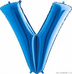 Luftballon Buchstabe V blau 102 cm