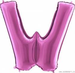 Luftballon mit dem Buchstaben W, rosa, 102 cm