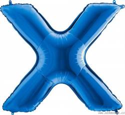 Aufblasbarer Ballon Buchstabe X blau 102 cm
